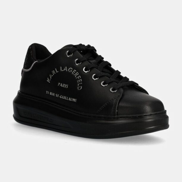 Karl Lagerfeld sneakers din piele KAPRI culoarea negru