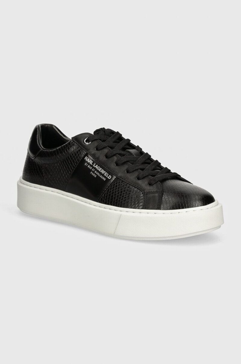 Karl Lagerfeld sneakers din piele MAXI KUP culoarea negru