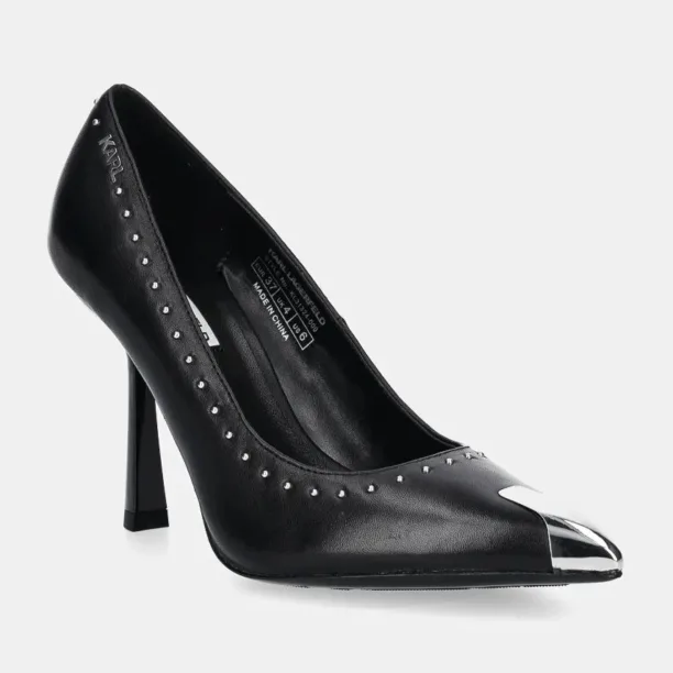 Karl Lagerfeld stilettos de piele PANDARA II culoarea negru