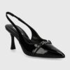 Karl Lagerfeld stilettos de piele SIENNA culoarea negru