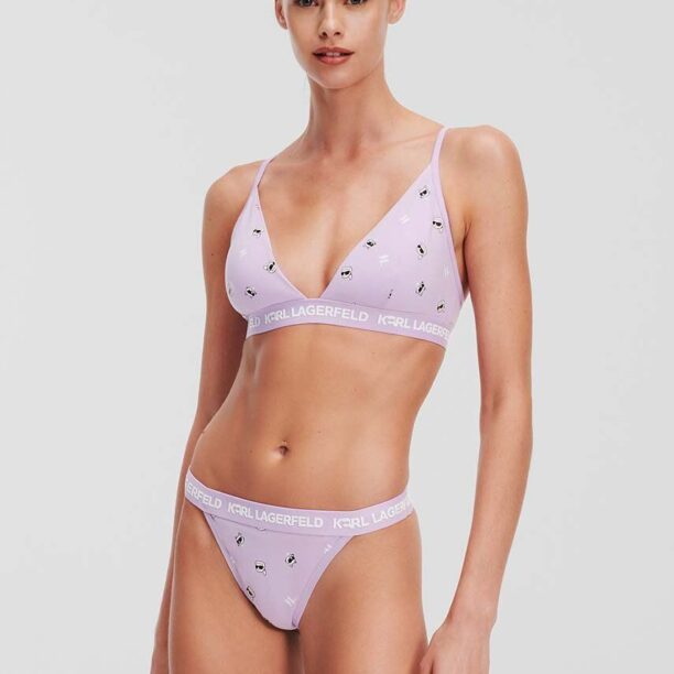 Karl Lagerfeld sutien culoarea violet