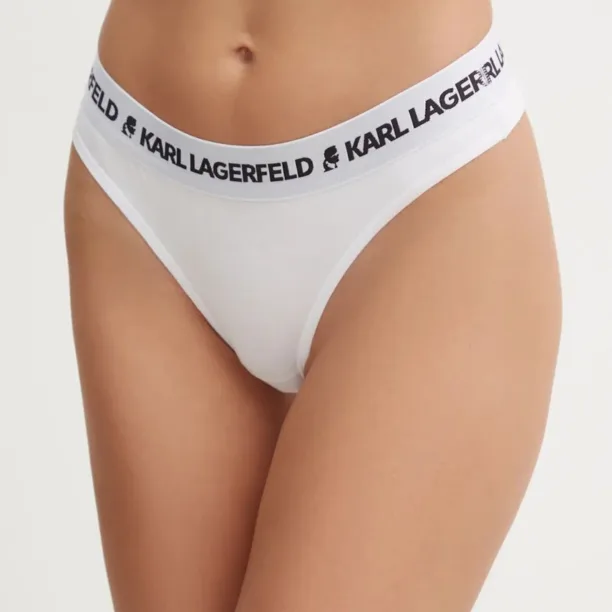 Karl Lagerfeld tanga 3-pack culoarea alb