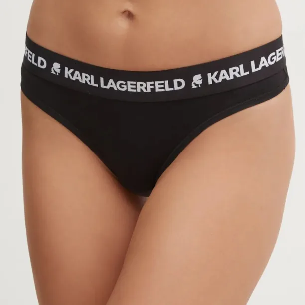 Karl Lagerfeld tanga 3-pack culoarea negru