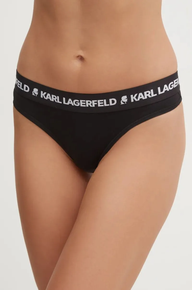 Karl Lagerfeld tanga 3-pack culoarea negru