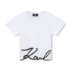 Karl Lagerfeld tricou de bumbac pentru copii culoarea alb