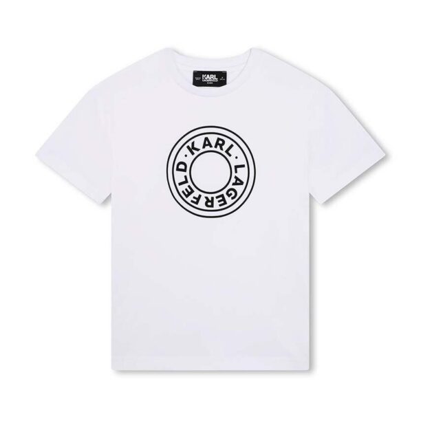 Karl Lagerfeld tricou de bumbac pentru copii culoarea alb