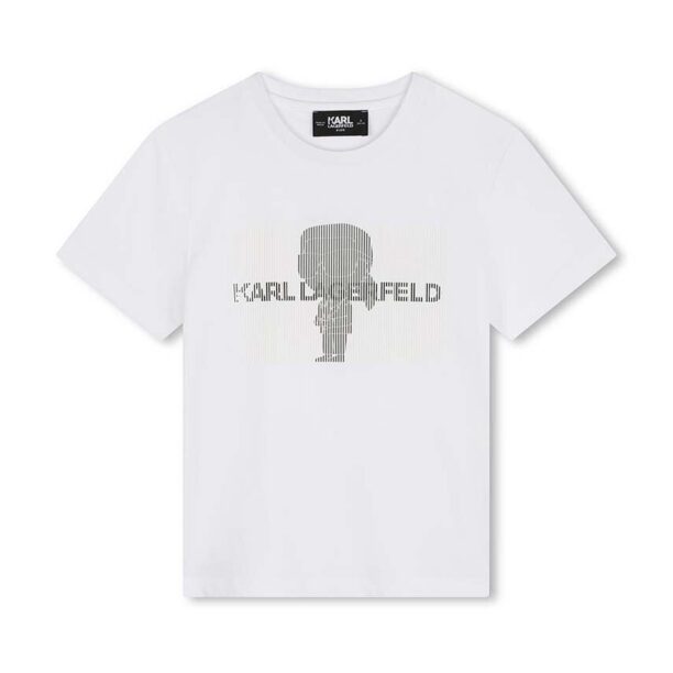 Karl Lagerfeld tricou de bumbac pentru copii culoarea alb