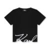 Karl Lagerfeld tricou de bumbac pentru copii culoarea negru