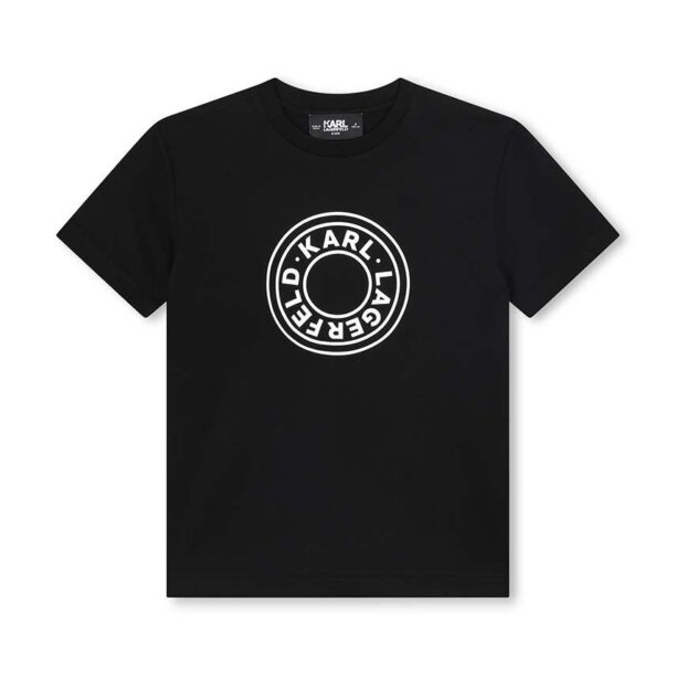 Karl Lagerfeld tricou de bumbac pentru copii culoarea negru