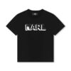 Karl Lagerfeld tricou de bumbac pentru copii culoarea negru