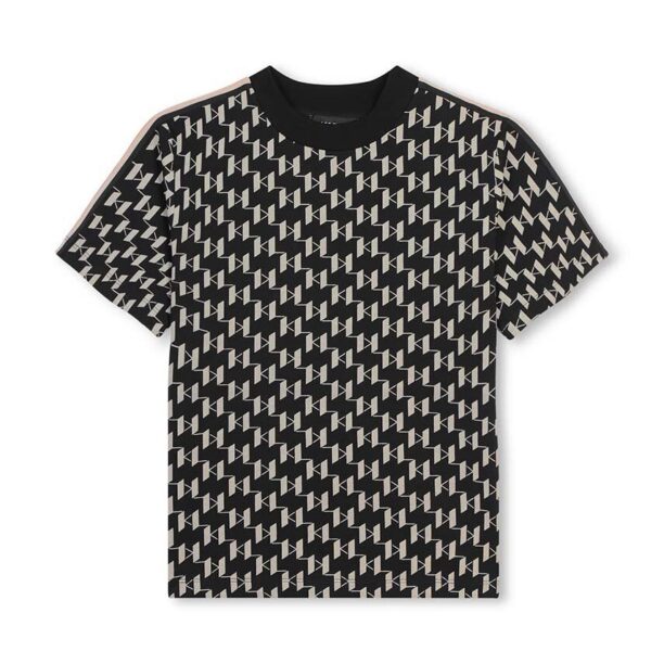 Karl Lagerfeld tricou de bumbac pentru copii culoarea negru