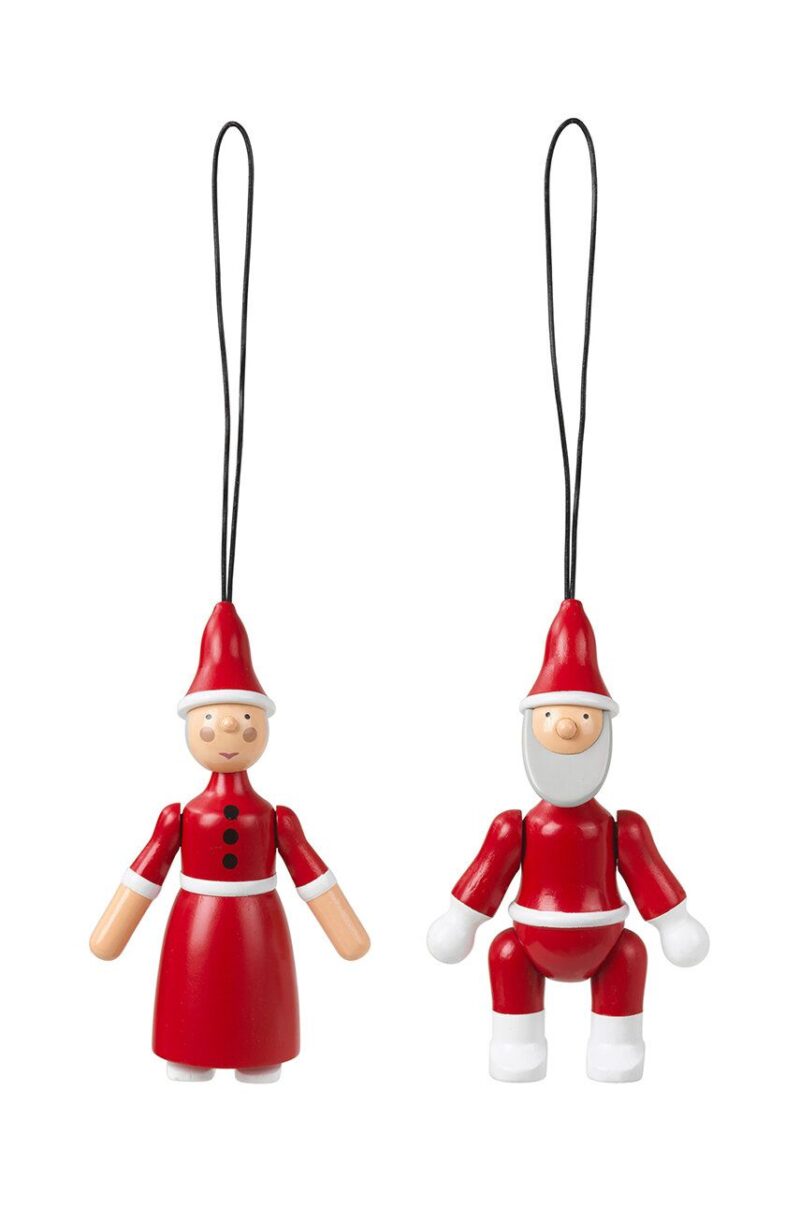 Kay Bojesen ornament pentru pomul de crăciun Santa Claus and Santa Clara 2-pack