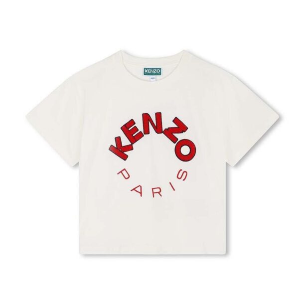 Kenzo Kids tricou de bumbac pentru copii culoarea bej