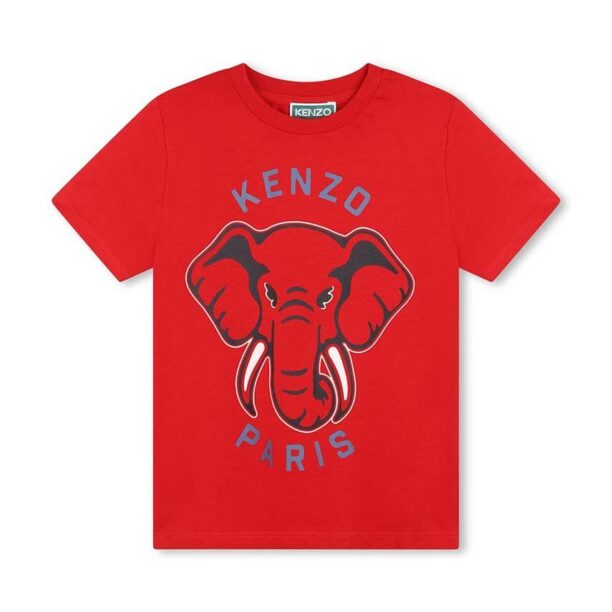 Kenzo Kids tricou de bumbac pentru copii culoarea rosu