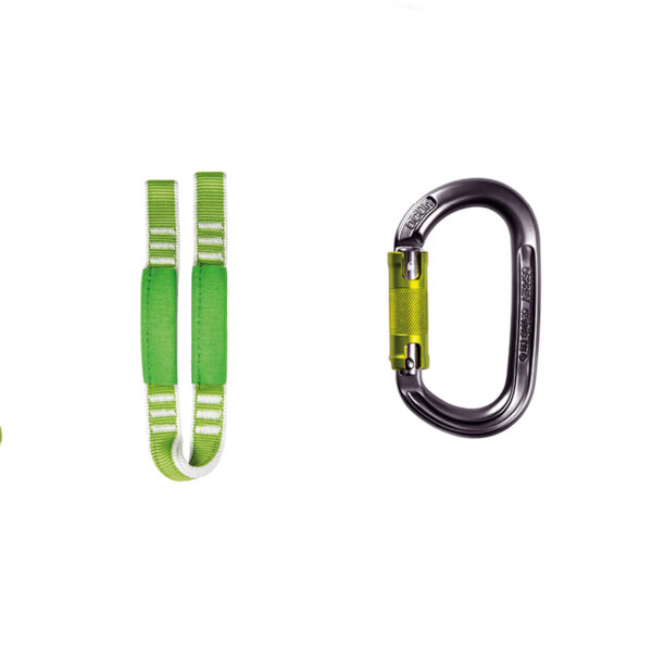 Original Kit de via ferrata Ocun Via Ferrata Twist + Chest Set - green