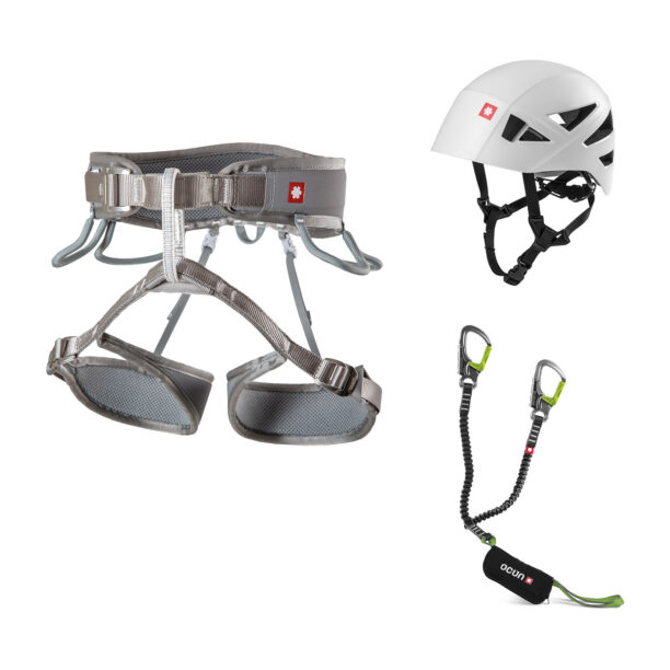 Kit via ferrata Ocun Via Ferrata Twist Shard Set - grey silver/green