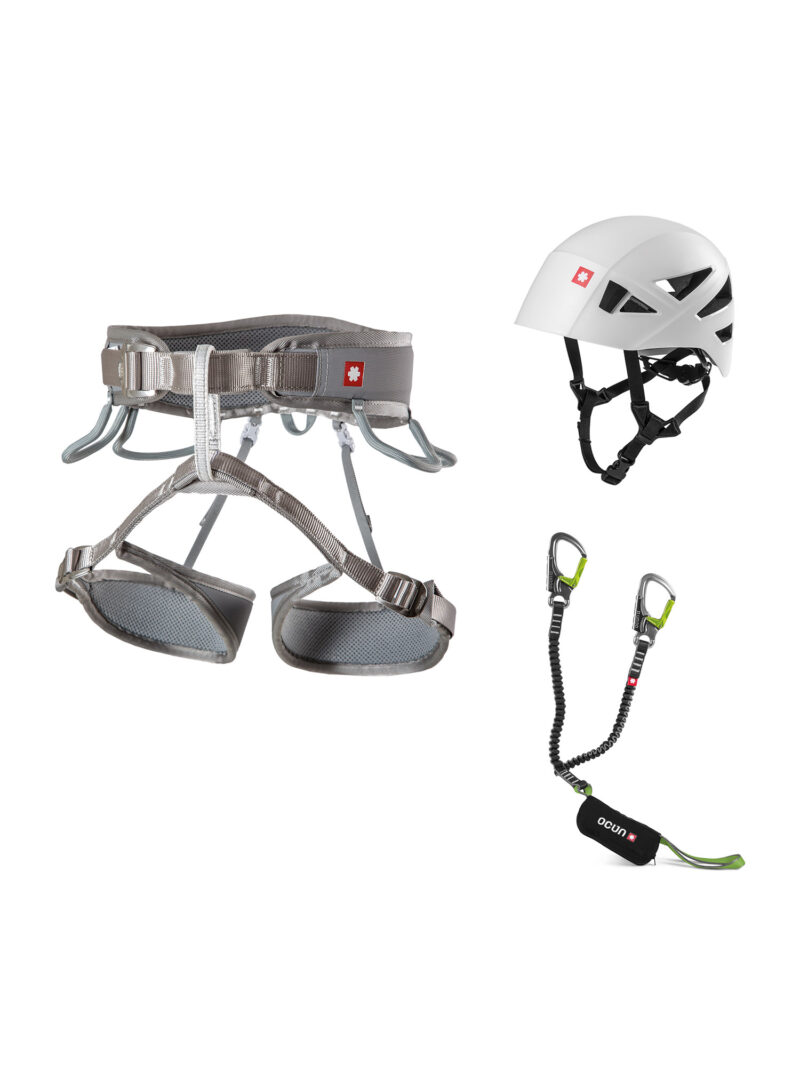 Kit via ferrata Ocun Via Ferrata Twist Shard Set - grey silver/green