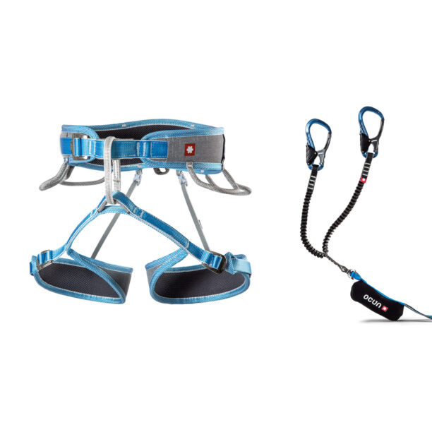 Kit via ferrata Ocun Via Ferrata Twist Tech Captur Pro Swivel Set - grey/blue