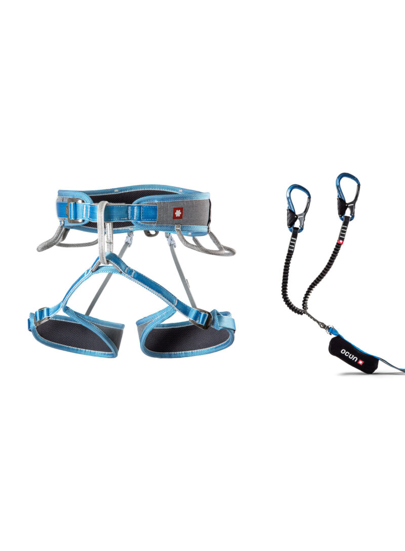 Kit via ferrata Ocun Via Ferrata Twist Tech Captur Pro Swivel Set - grey/blue