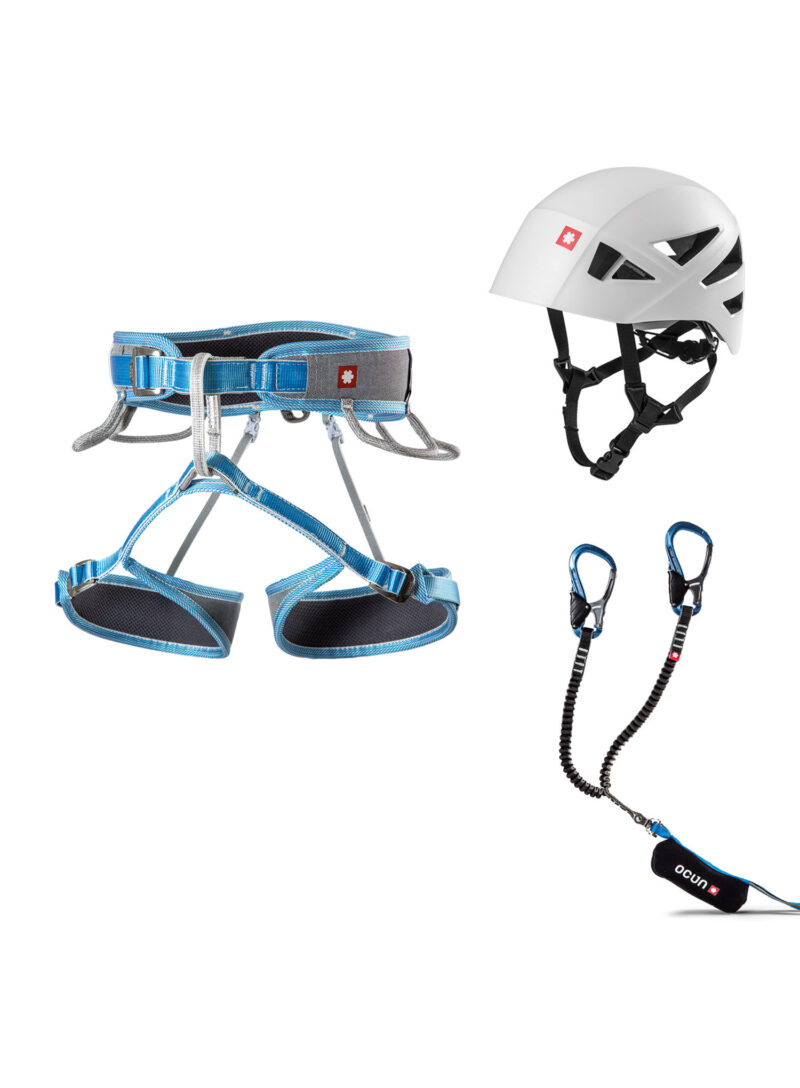 Kit via ferrata Ocun Via Ferrata Twist Tech Eco Captur Pro Swivel Shard Set - grey/blue