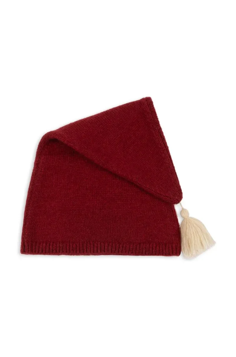 Konges Sløjd caciula din lana pentru copii CHRISTMAS KNIT HAT culoarea rosu