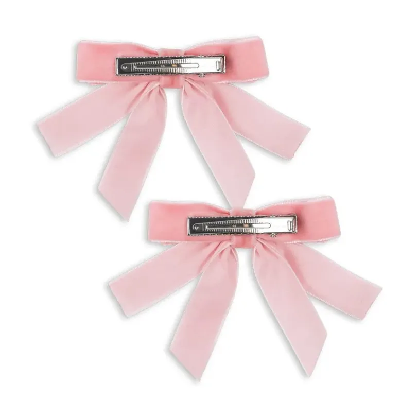 Konges Sløjd elastic de par copii 2 PACK VELVET DOUBLE BOW HAIR CLIPS 2-pack KS101867 preţ
