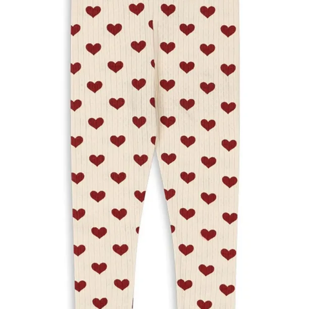 Konges Sløjd leggins din bumbac pentru copii MINNIE PANTS GOTS culoarea bej