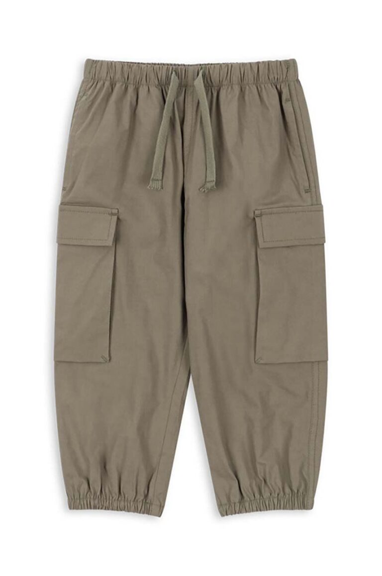 Konges Sløjd pantaloni copii PEPPE PANTS GOTS culoarea verde