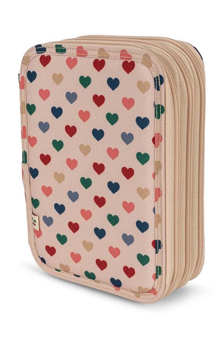 Konges Sløjd penar copii CLOVER MAXI PENCIL CASE culoarea bej