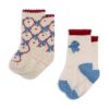 Konges Sløjd sosete copii JAQUARD BOW SOCKS 2-pack culoarea bej