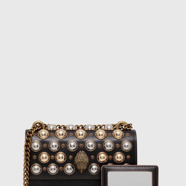 Kurt Geiger London poseta de piele SHOREDITCH SM XBODY STUDS culoarea negru