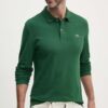 Lacoste longsleeve din bumbac culoarea verde