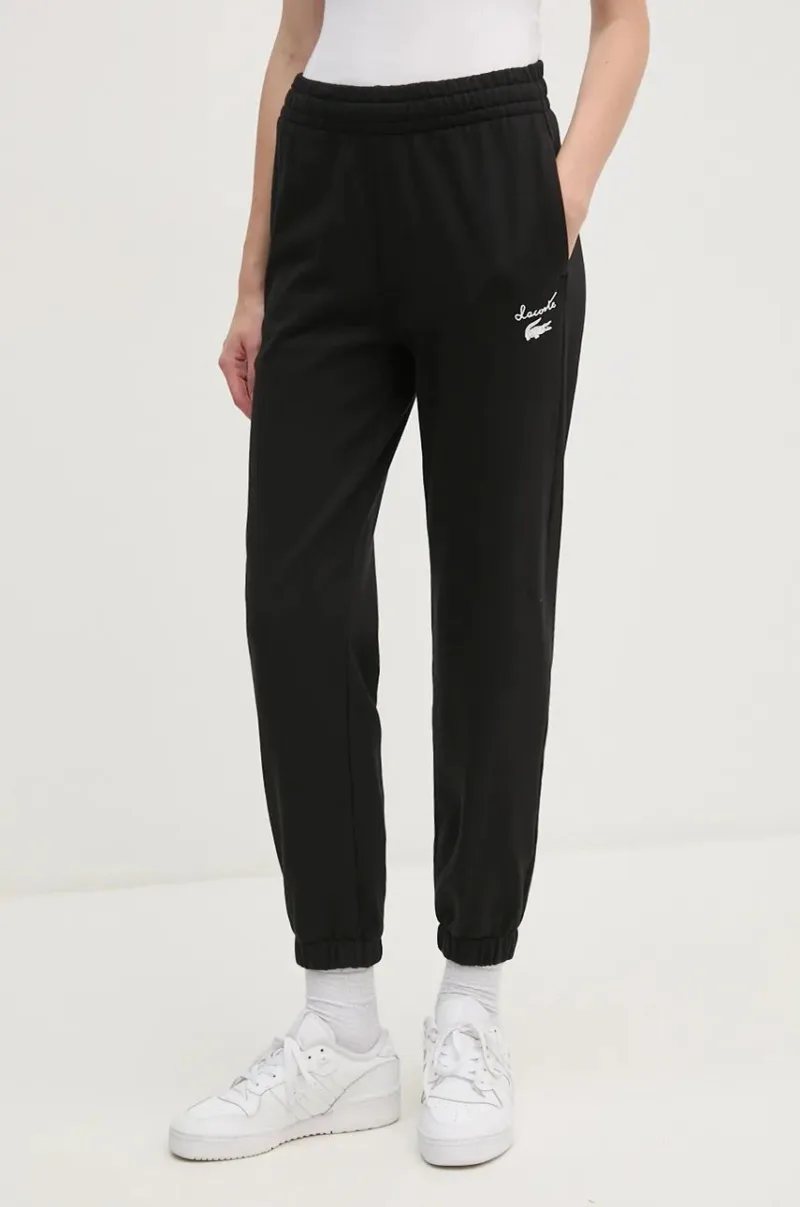 Lacoste pantaloni de trening culoarea negru