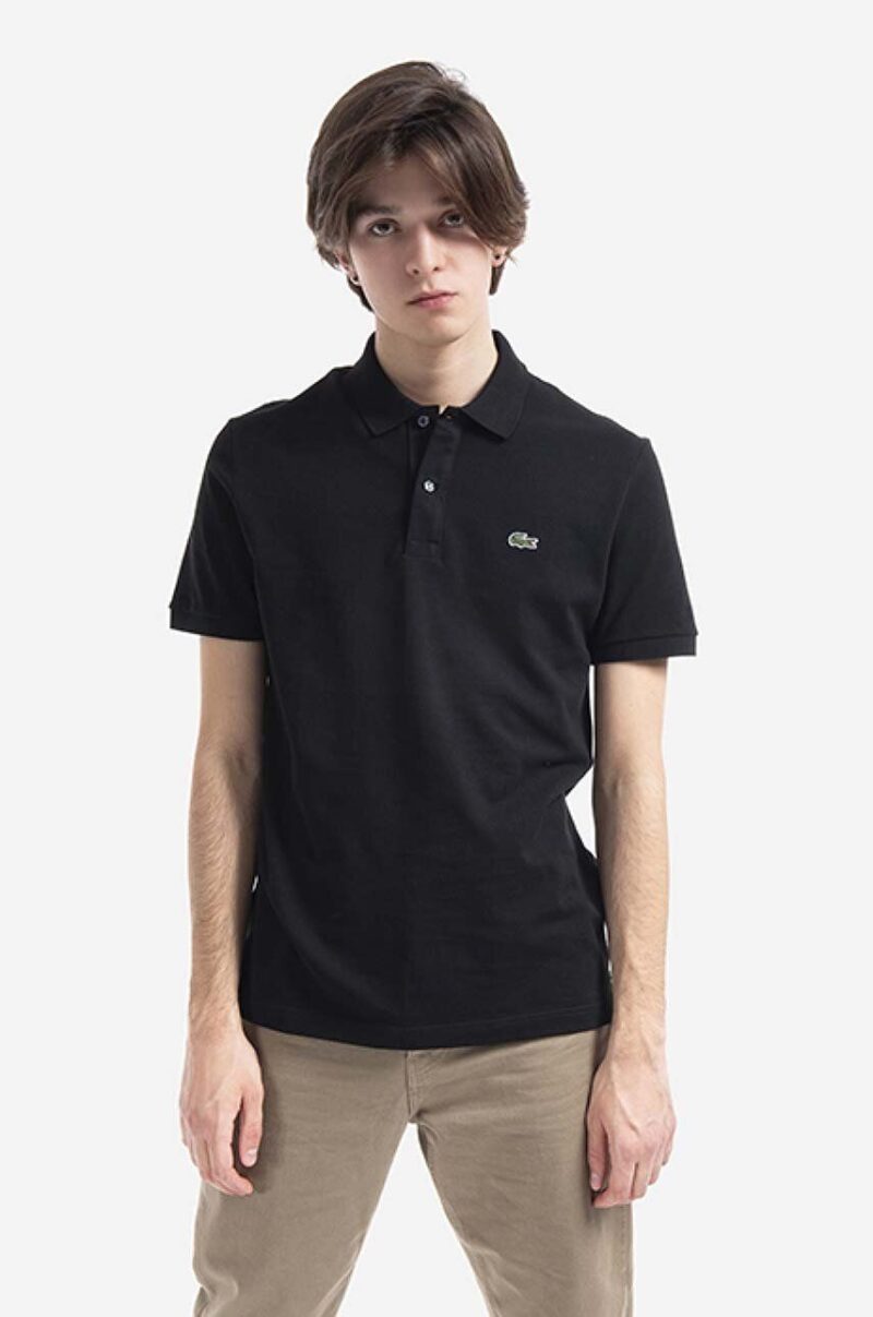 Lacoste polo de bumbac PH4012 031 culoarea negru