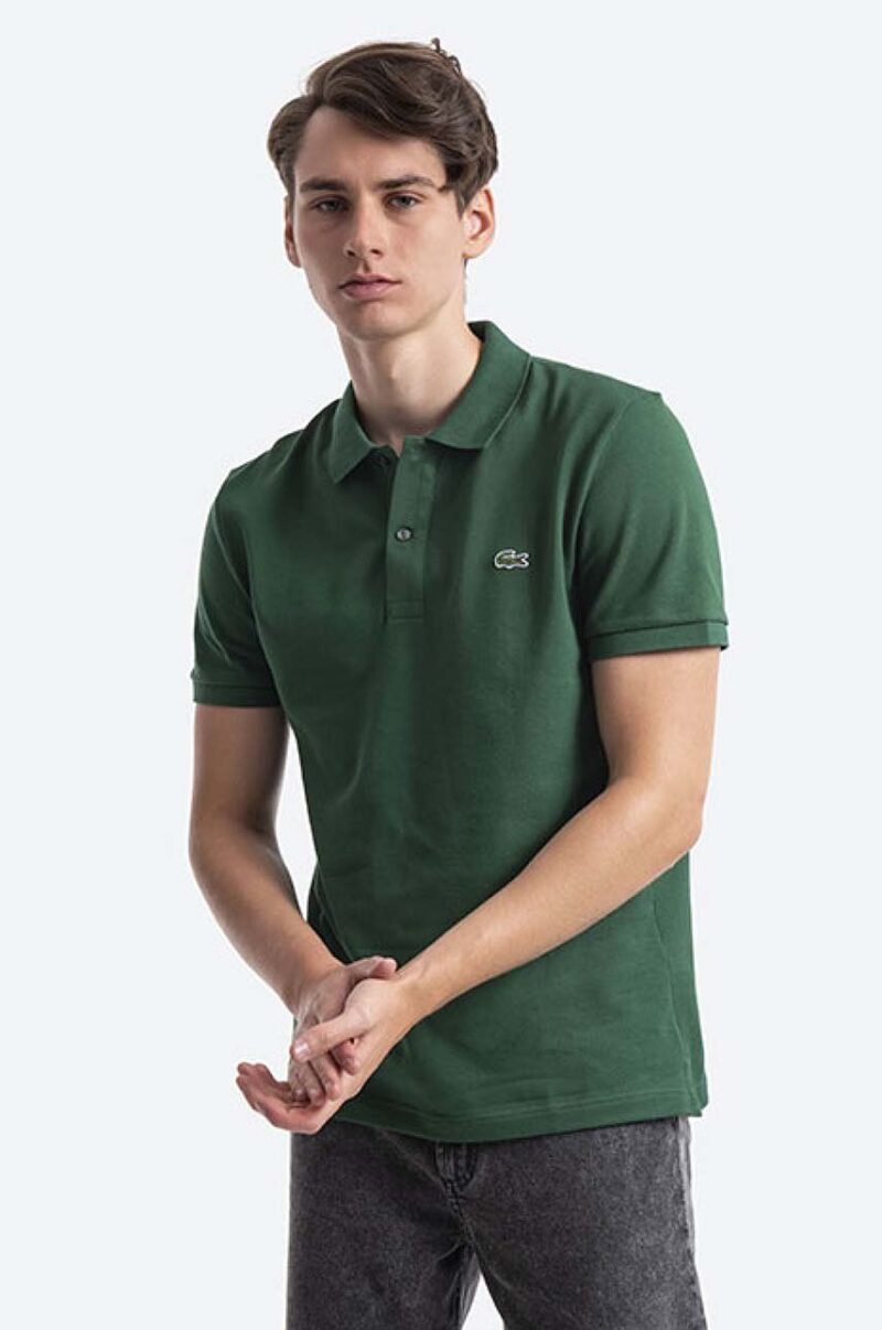 Lacoste polo de bumbac PH4012 132 culoarea verde