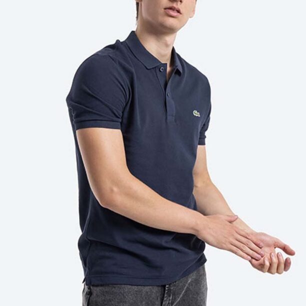 Lacoste polo de bumbac PH4012 166 culoarea bleumarin