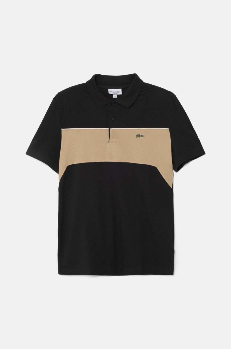 Lacoste polo de bumbac culoarea negru