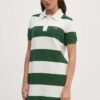 Lacoste rochie din bumbac culoarea verde