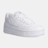 Lacoste sneakers din piele T-Clip Platform culoarea alb