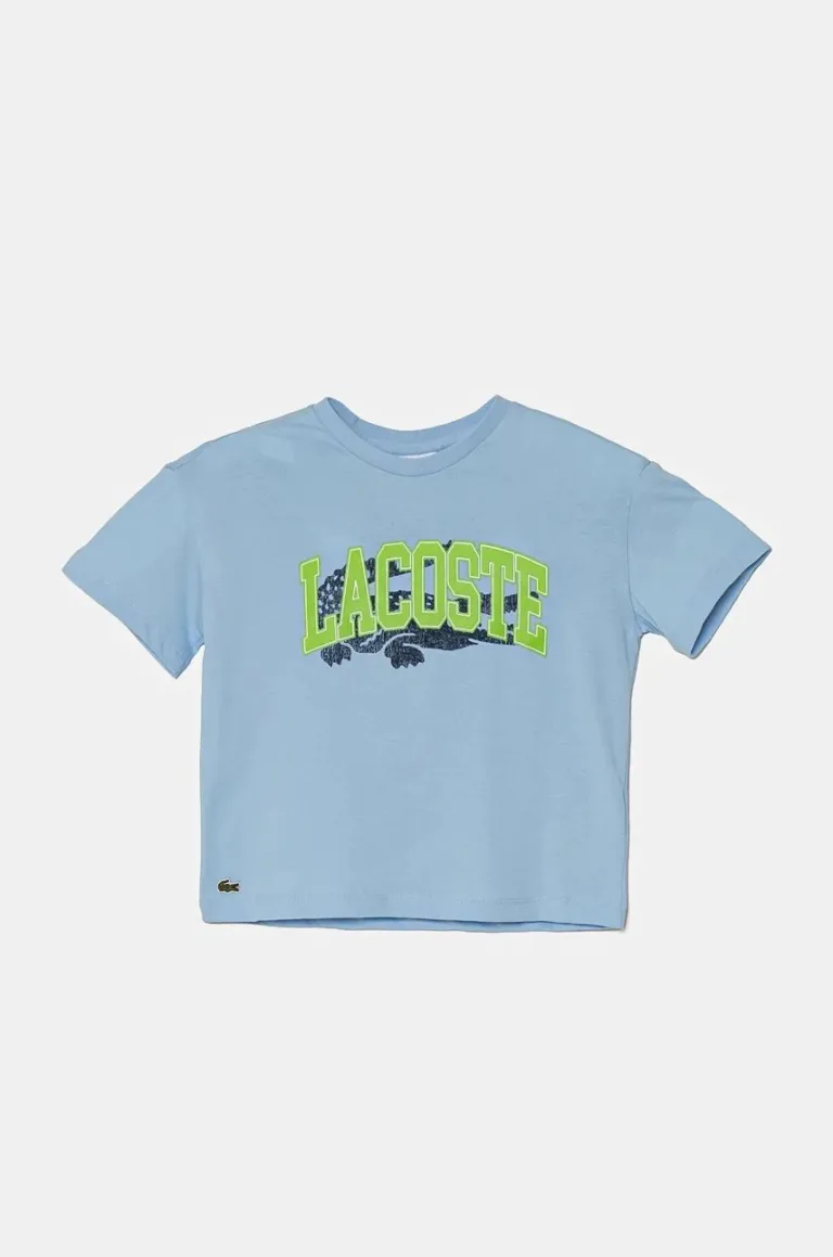 Lacoste tricou de bumbac pentru copii cu imprimeu