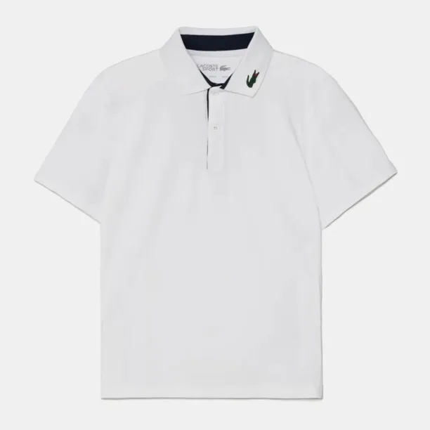 Lacoste tricou polo copii culoarea alb