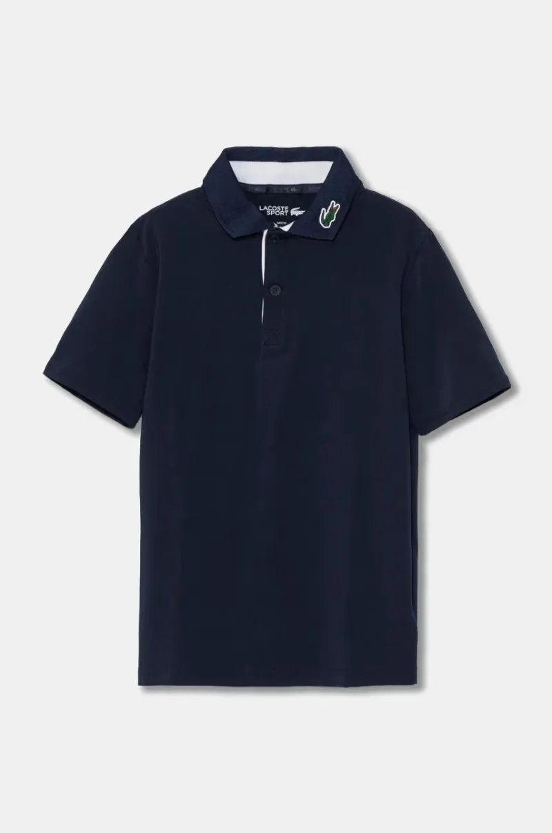 Lacoste tricou polo copii culoarea albastru marin