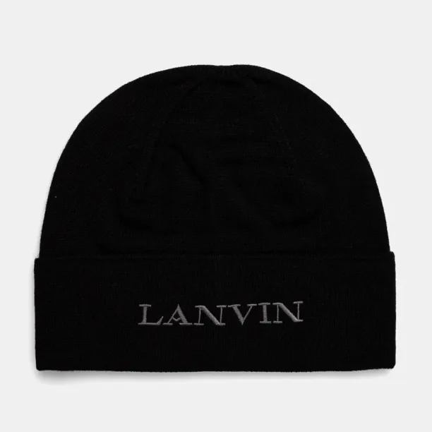 Lanvin caciula de lana culoarea negru