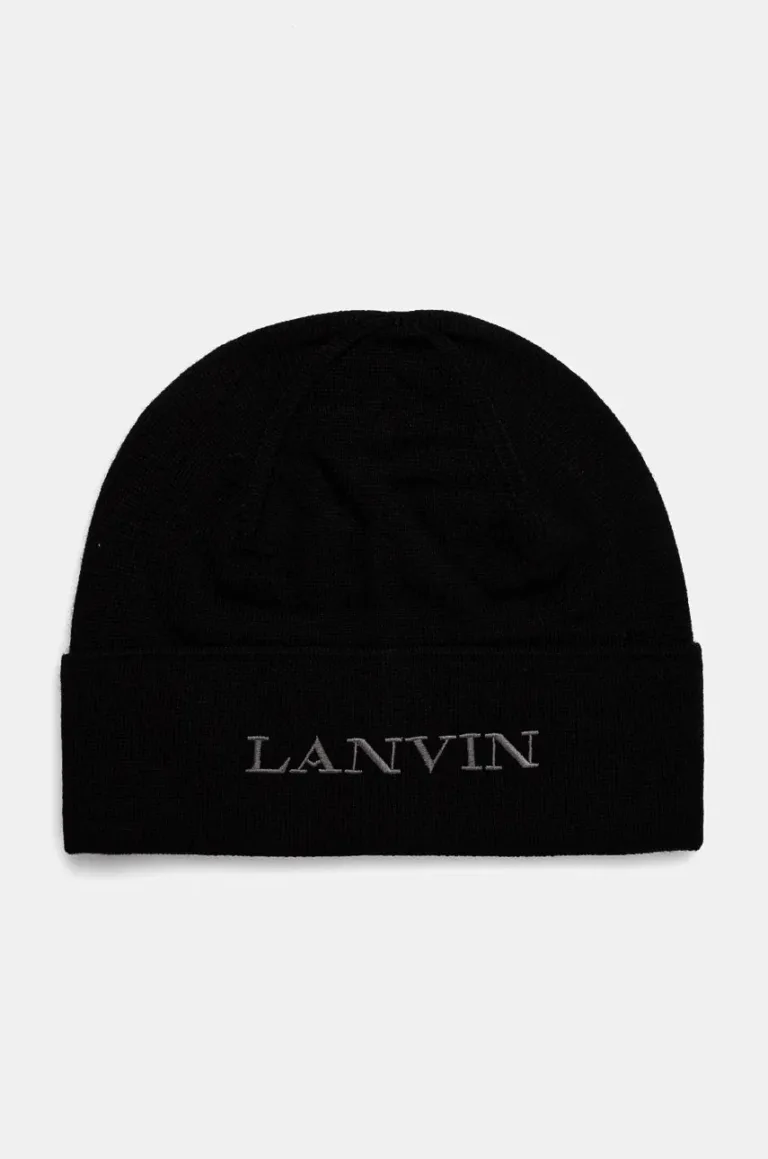 Lanvin caciula de lana culoarea negru