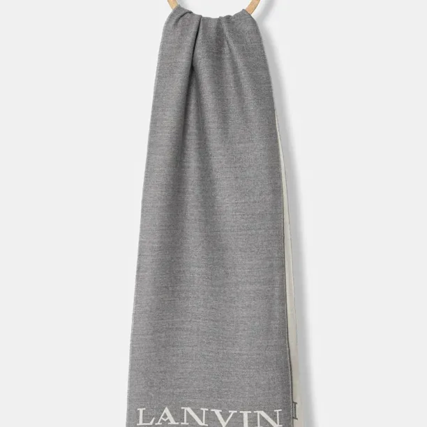 Lanvin esarfa de lana culoarea gri