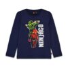 Lego longsleeve din bumbac pentru copii LWTANO 607 culoarea albastru marin