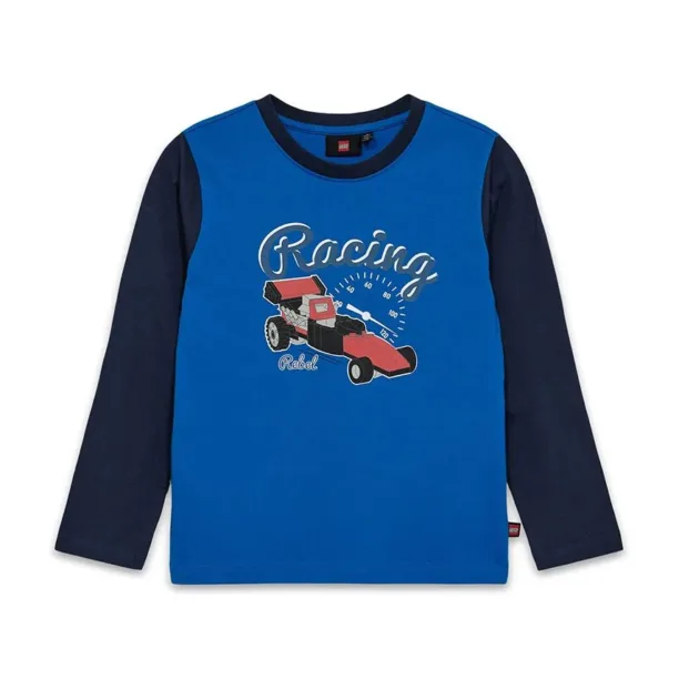 Lego longsleeve din bumbac pentru copii LWTANO 710 culoarea albastru marin