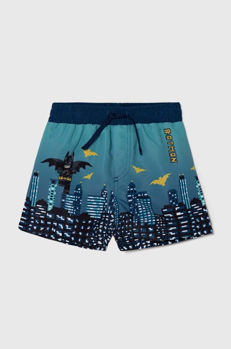 Lego pantaloni scurti de baie copii x Batman culoarea verde