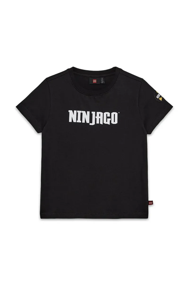 Lego tricou de bumbac pentru copii LWTANO 613 culoarea negru