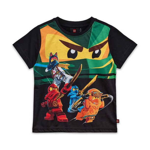 Lego tricou de bumbac pentru copii LWTANO 627 culoarea negru